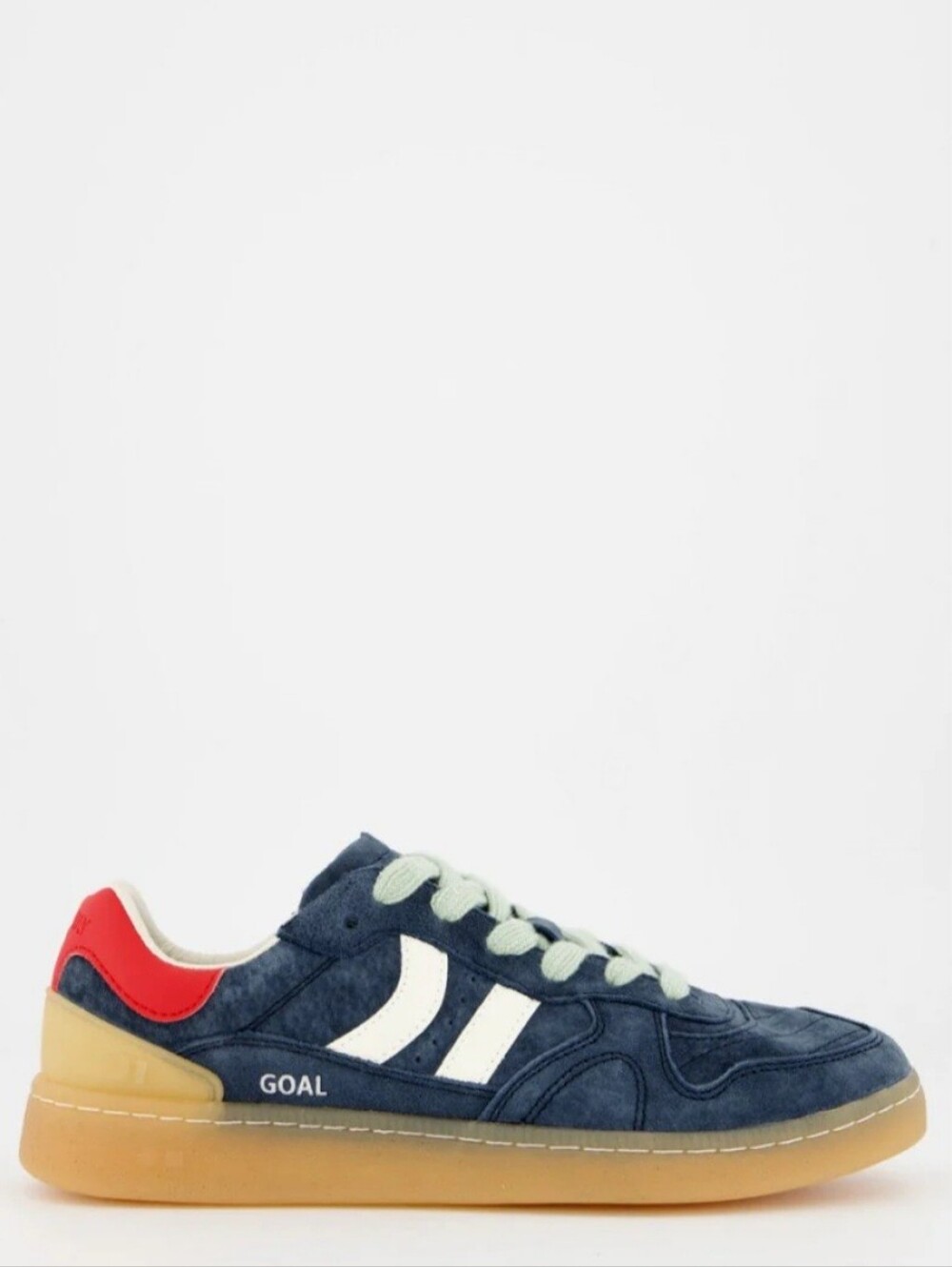 Coolway Goal Sneakers in a Blue Shark Colorway With Contrasting White & Red Sz 8